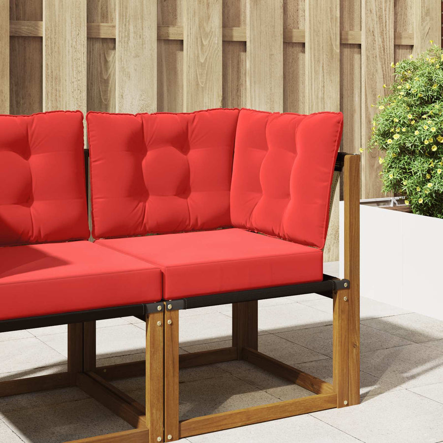 Buiten bankkussen 3 pcs Rood Polyester