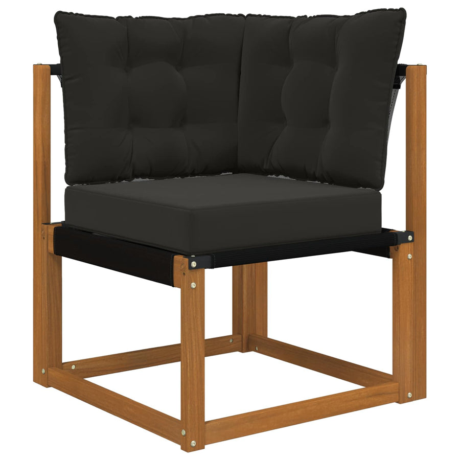 Buiten bankkussen 3 pcs Zwart Polyester