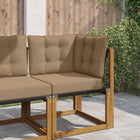 Buiten bankkussen set taupe polyester 3-delig
