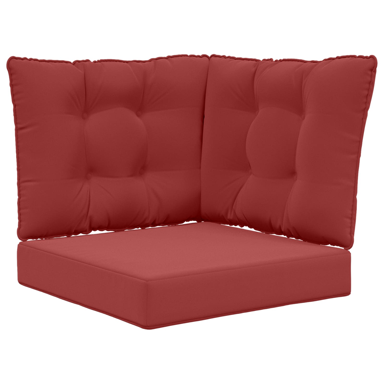 Buiten bankkussen 3 pcs Wijnrood Polyester