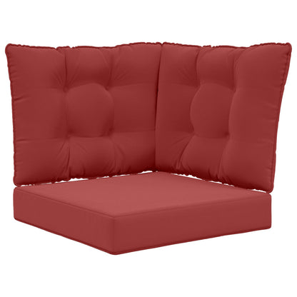 Buiten bankkussen 3 pcs Wijnrood Polyester