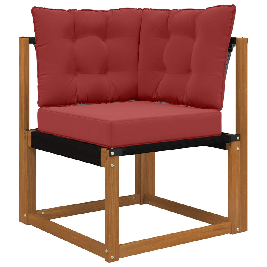 Buiten bankkussen 3 pcs Wijnrood Polyester