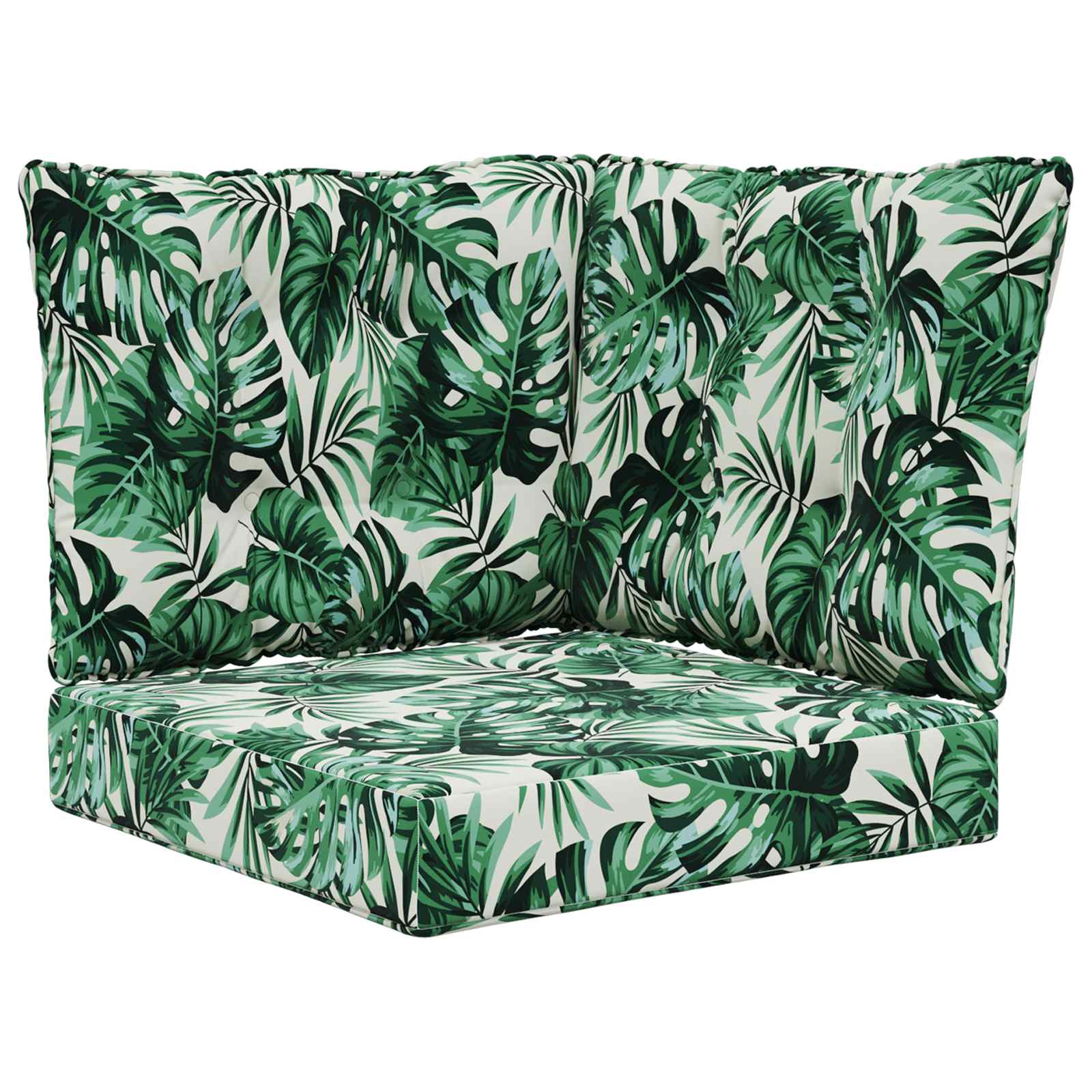 Buiten bankkussen 3 pcs Bladpatroon Polyester