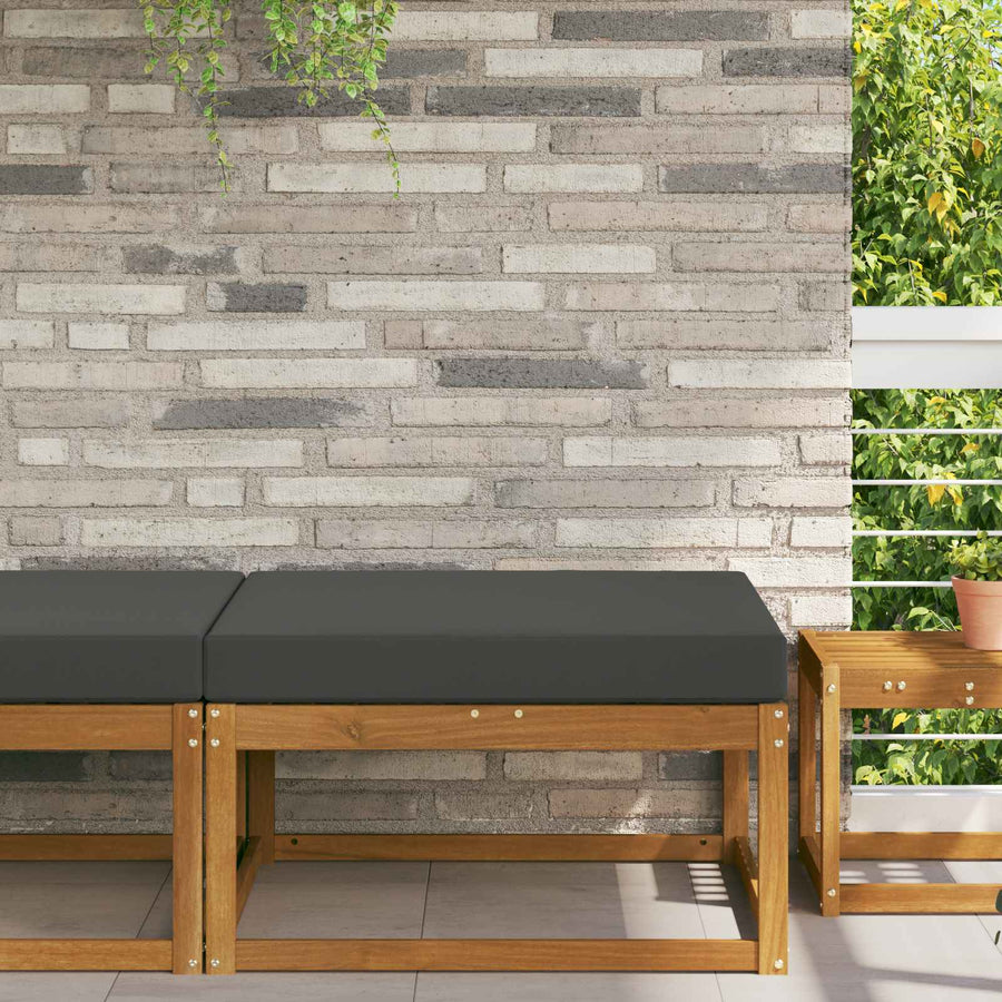 Buiten bankkussen Antraciet 80 x 80 x 8 cm Polyester