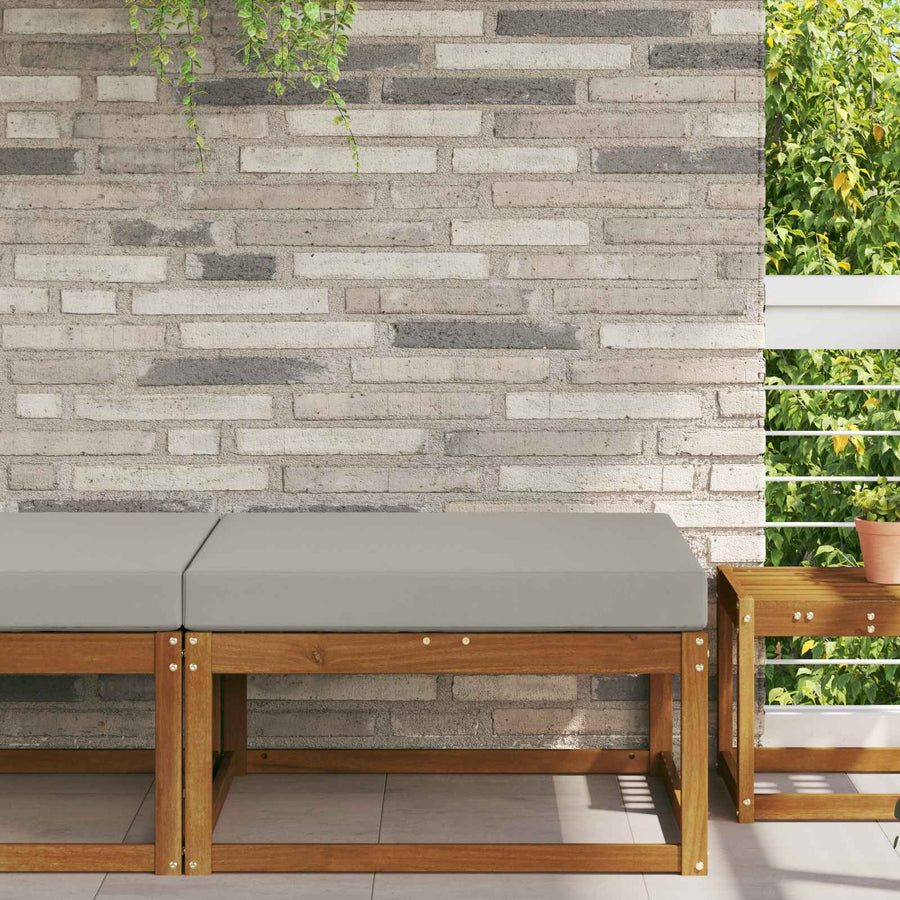 Buiten bankkussen Grijs 80 x 80 x 8 cm Polyester