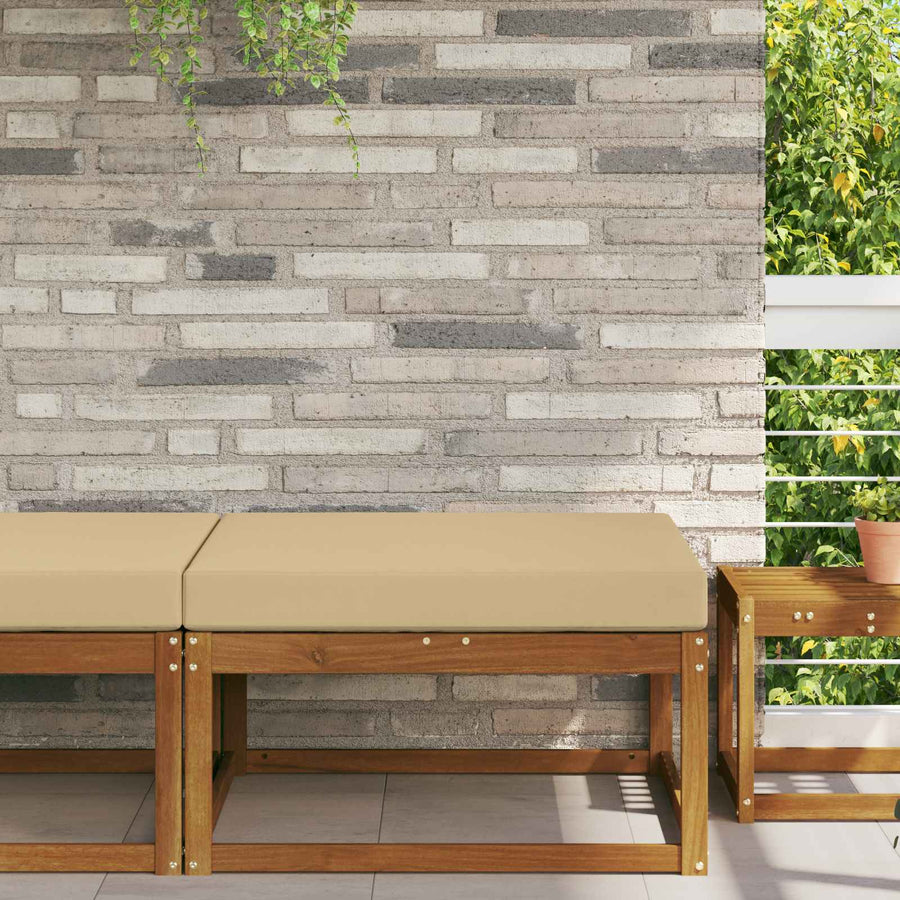 Buiten bankkussen Beige 80 x 80 x 8 cm Polyester