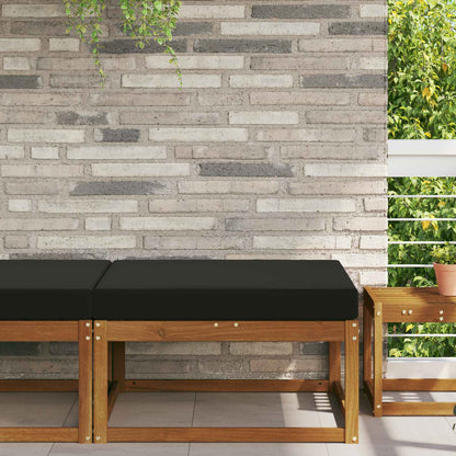 Buiten bankkussen Zwart 80 x 80 x 8 cm Polyester