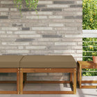 Outdoor Bench Cushion Taupe 80 x 80 x 8 cm Polyester