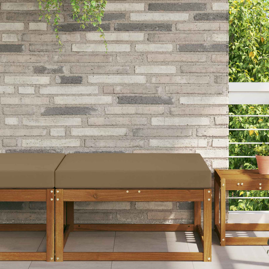 Buiten bankkussen Taupe 80 x 80 x 8 cm Polyester