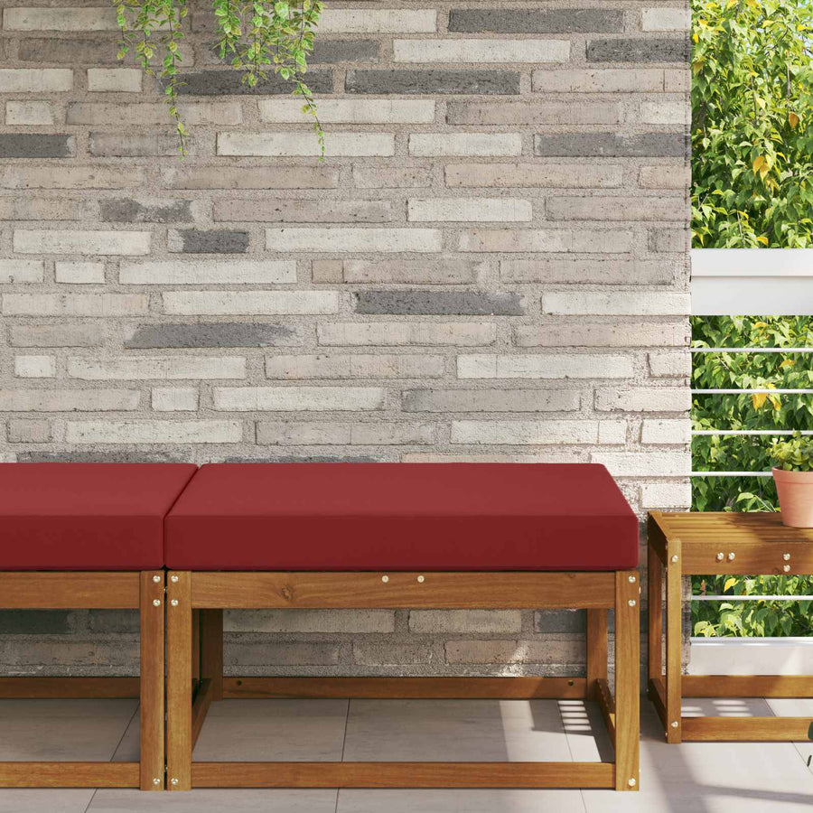 Buiten bankkussen Wijnrood 80 x 80 x 8 cm Polyester