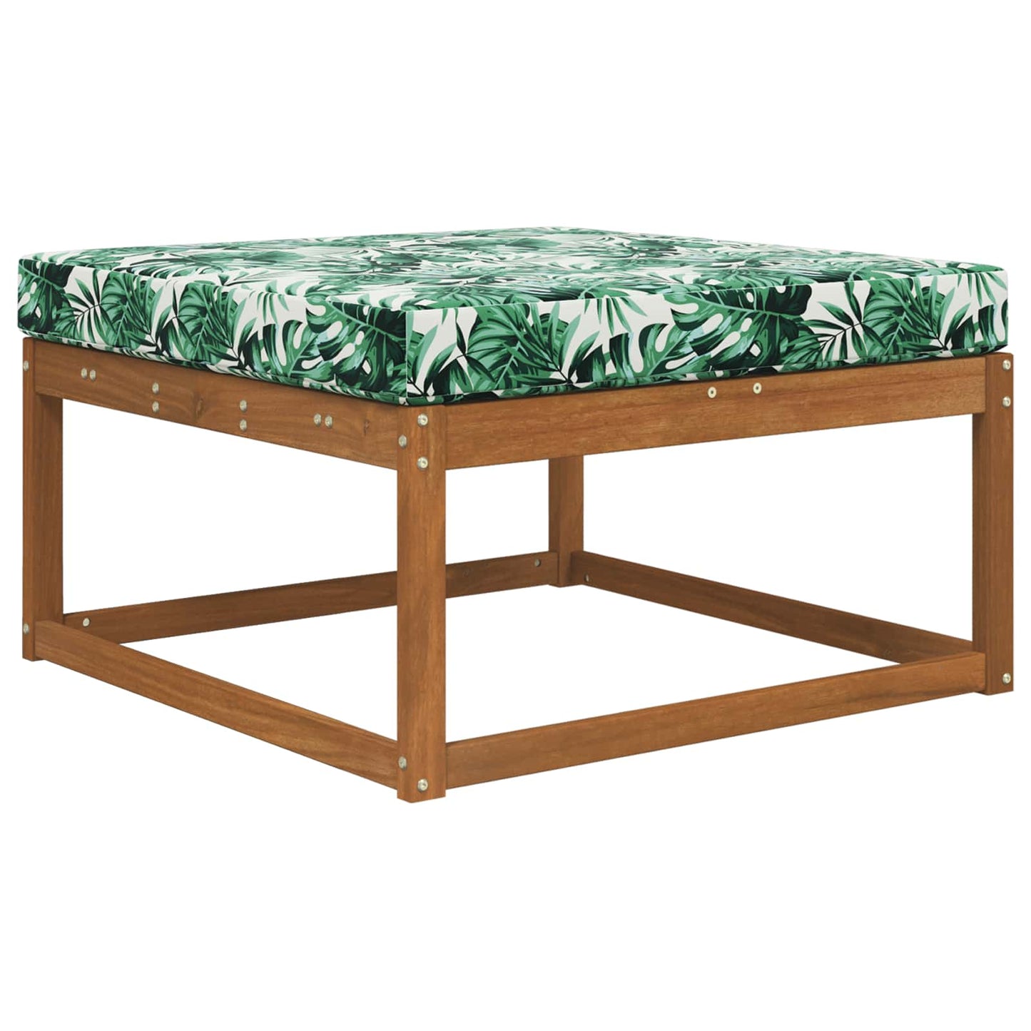 Buiten bankkussen Bladpatroon 80 x 80 x 8 cm Polyester