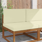 Bankkussen set 2 stuks crème polyester 80x80x8 cm