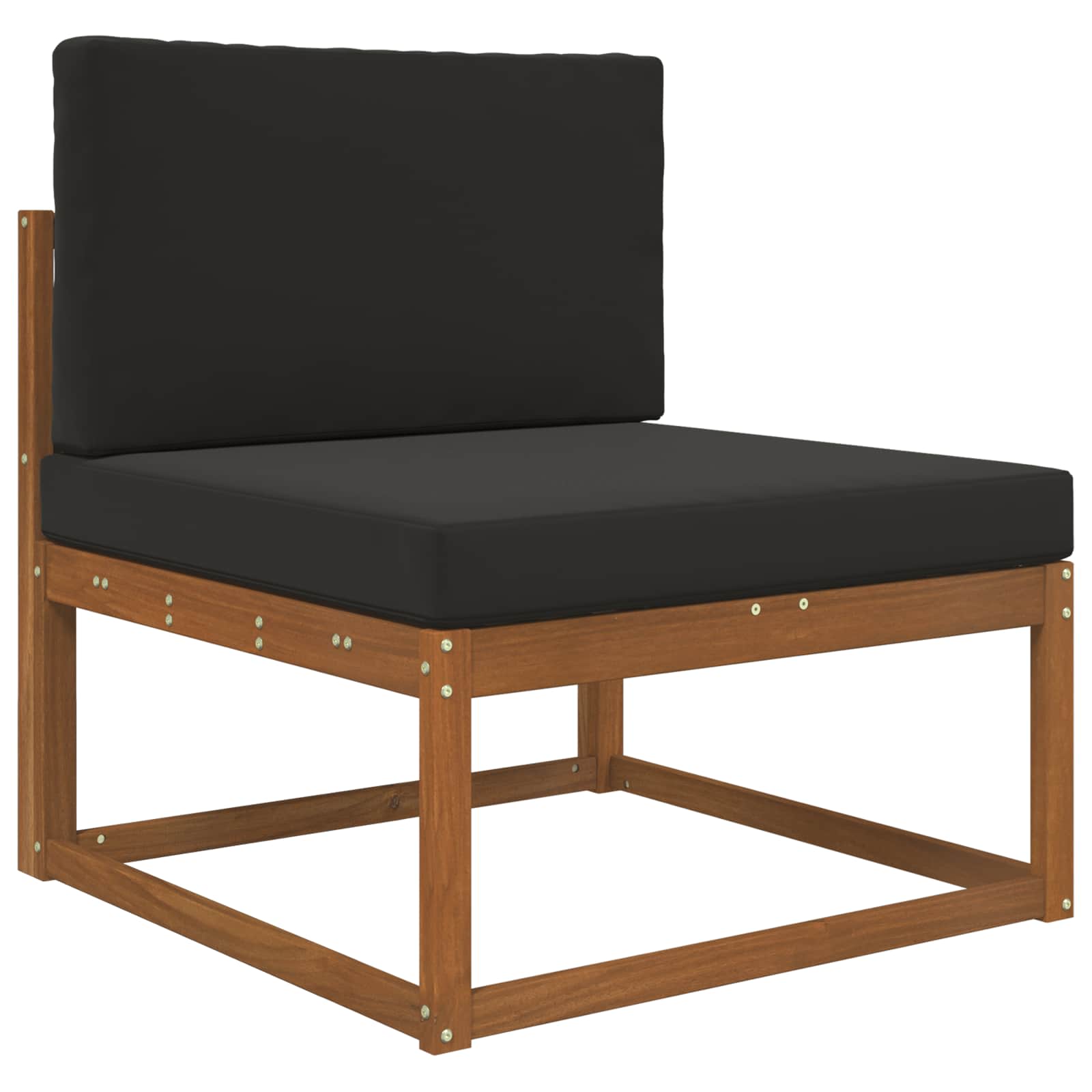 Buiten bankkussen 2 pcs Zwart Polyester