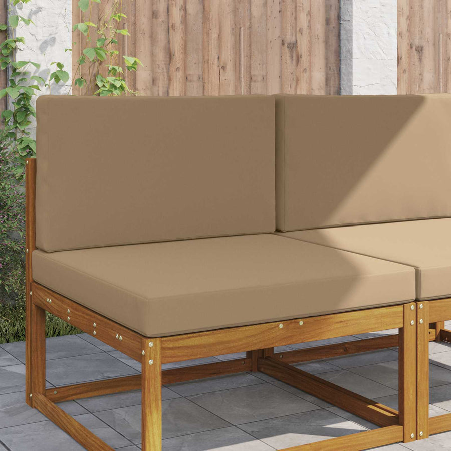 Buiten bankkussen 2 pcs Taupe Polyester