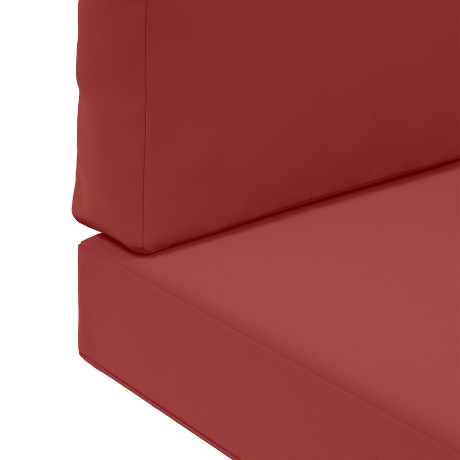 Buiten bankkussen 2 pcs Wijnrood Polyester