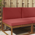 Outdoor Bench Cushion 2 pcs Wine Red Polyester