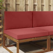 Buiten bankkussen 2 pcs Wijnrood Polyester