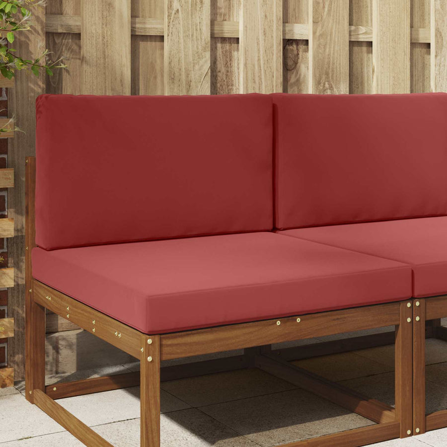 Buiten bankkussen 2 pcs Wijnrood Polyester