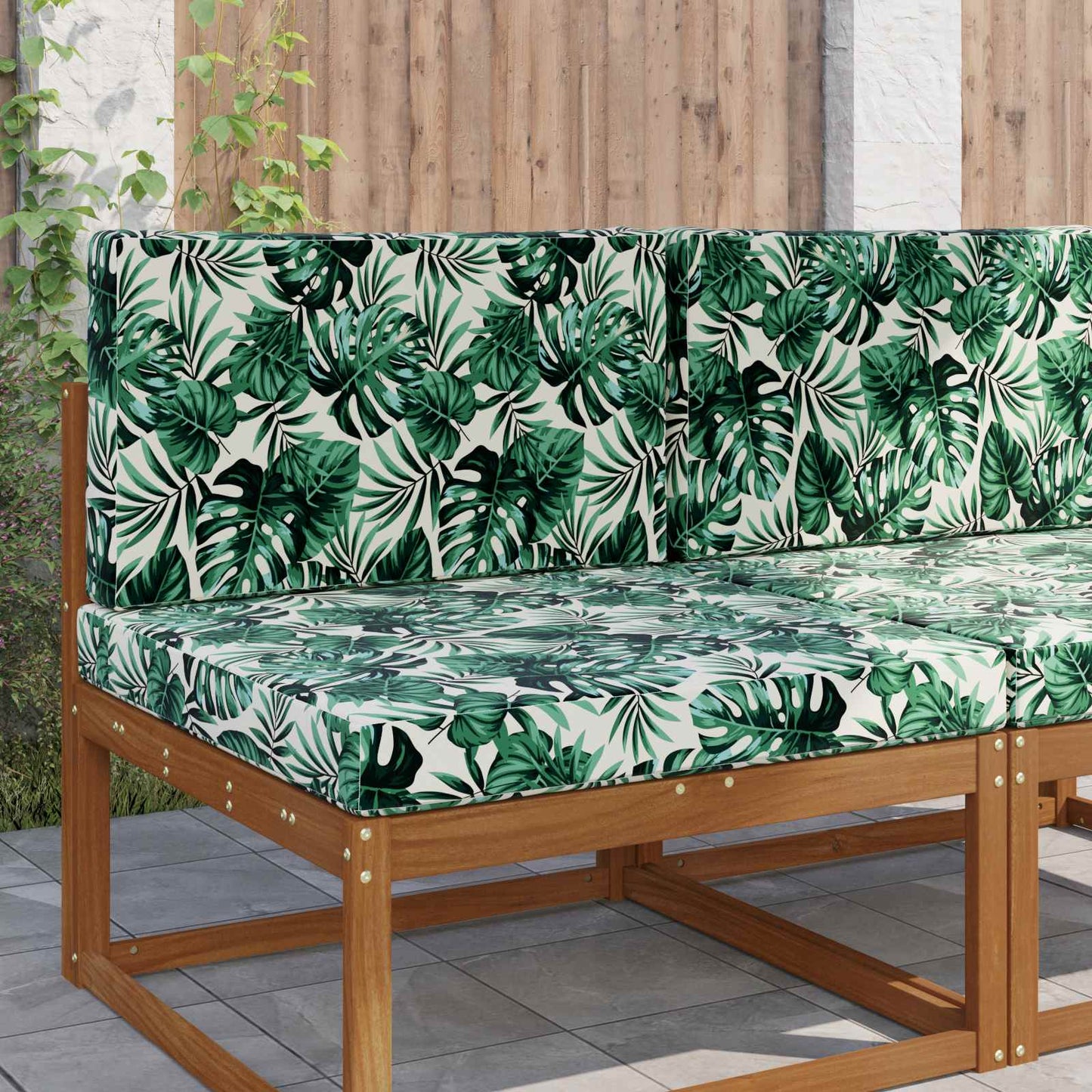 Buiten bankkussen 2 pcs Bladpatroon Polyester