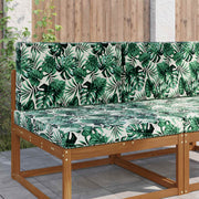 Buitenbankkussen 2-delig bladpatroon polyester