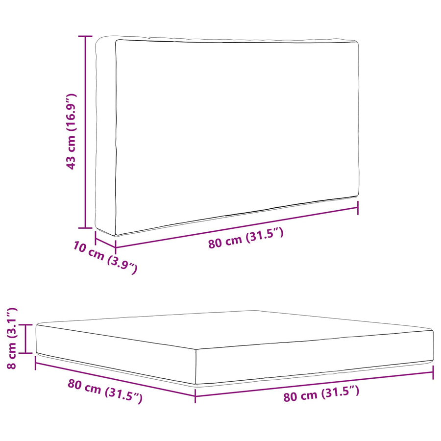 Buiten bankkussen 2 pcs kleurrijk Polyester