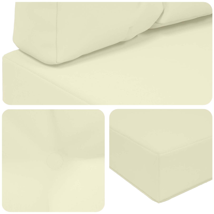 Buiten bankkussen 2 pcs Crème Polyester