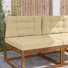 Buiten bankkussenset beige polyester 2 stuks