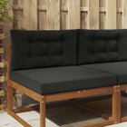 Outdoor Bench Cushion 2 pcs Black Polyester