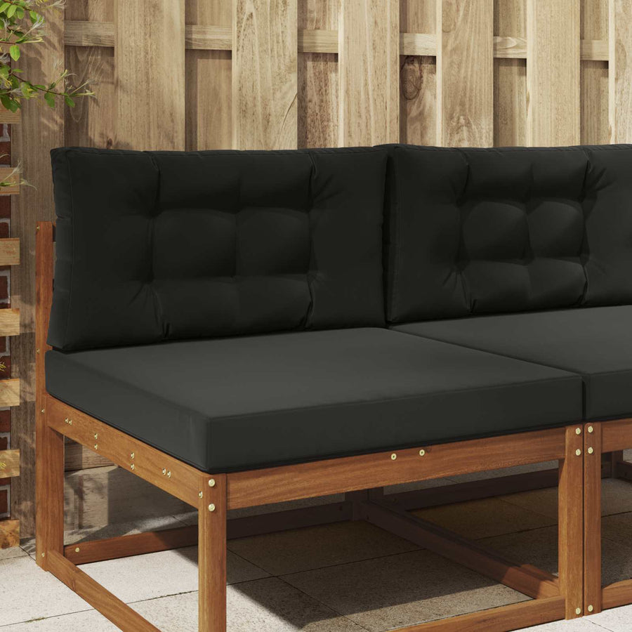 Buiten bankkussen 2 pcs Zwart Polyester