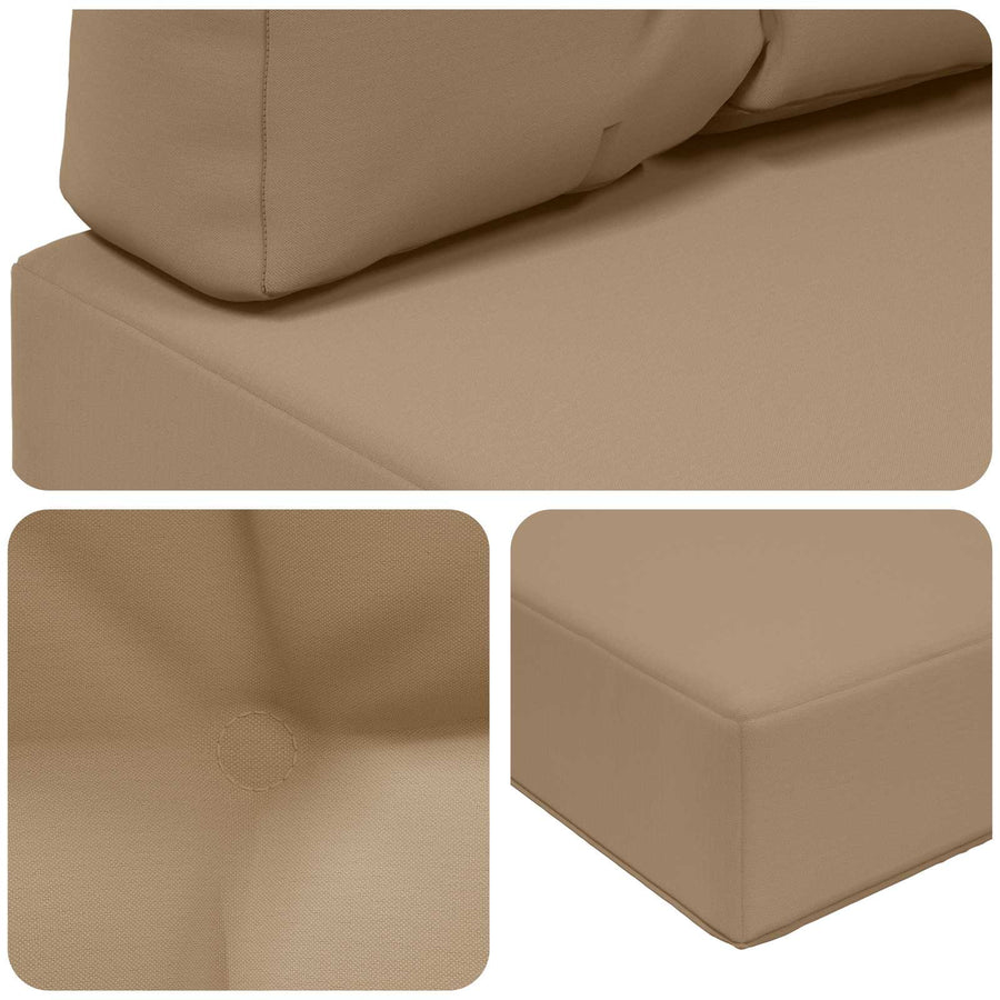 Buiten bankkussen 2 pcs Taupe Polyester