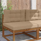 Buiten bankkussen 80x80x8 cm taupe polyester