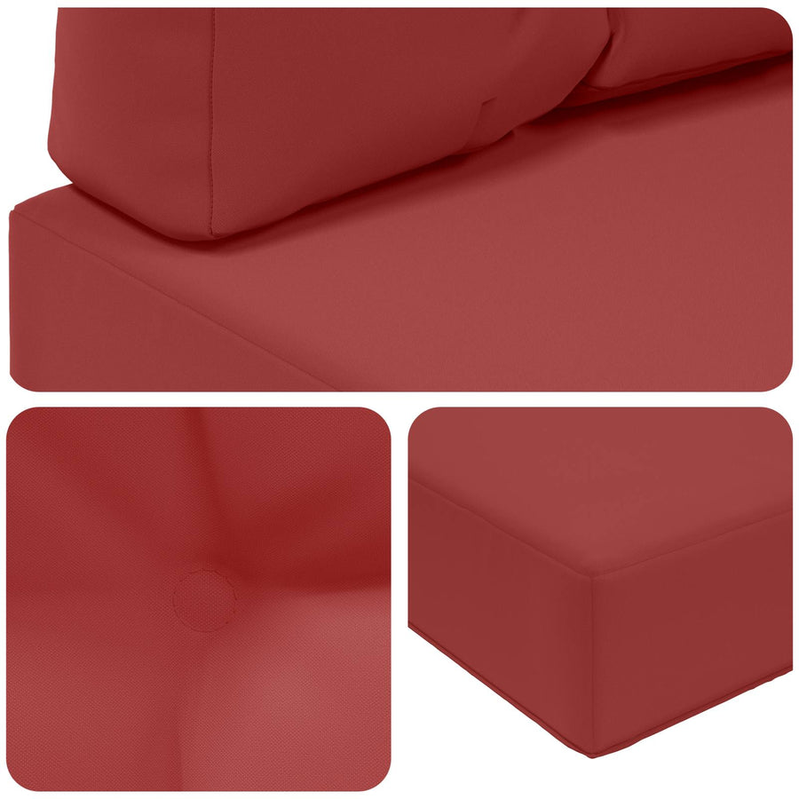 Buiten bankkussen 2 pcs Wijnrood Polyester
