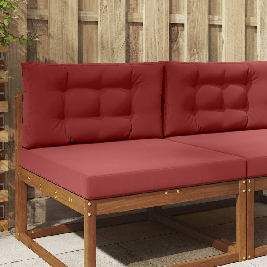 Buiten bankkussen 2 pcs Wijnrood Polyester