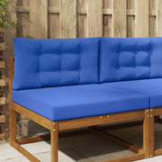 Buiten bankkussen set turquoise polyester
