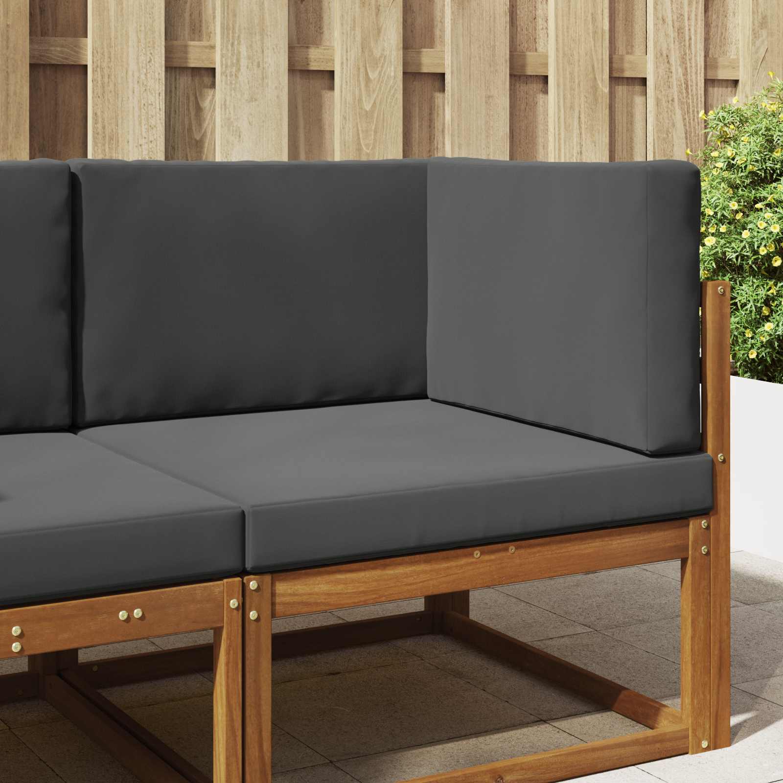 Buiten bankkussen 3 pcs Antraciet Polyester