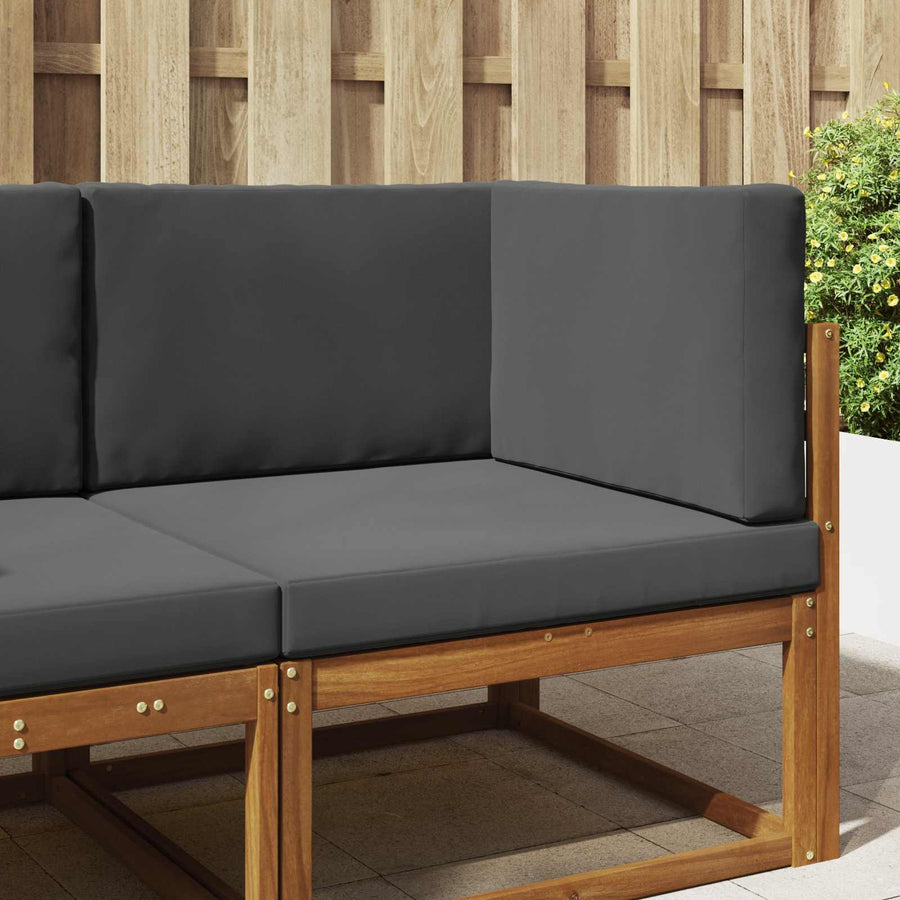 Buiten bankkussen 3 pcs Antraciet Polyester