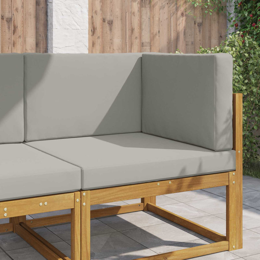 Buiten bankkussen 3 pcs Grijs Polyester