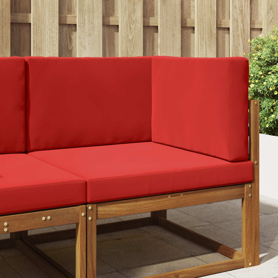 Buiten bankkussen 3 pcs Rood Polyester