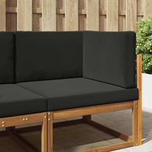 Buiten bankkussen 3 pcs Zwart Polyester