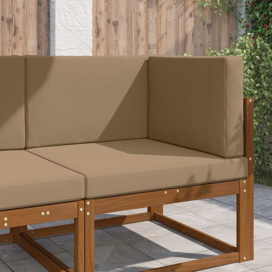 Buiten bankkussen 3 pcs Taupe Polyester