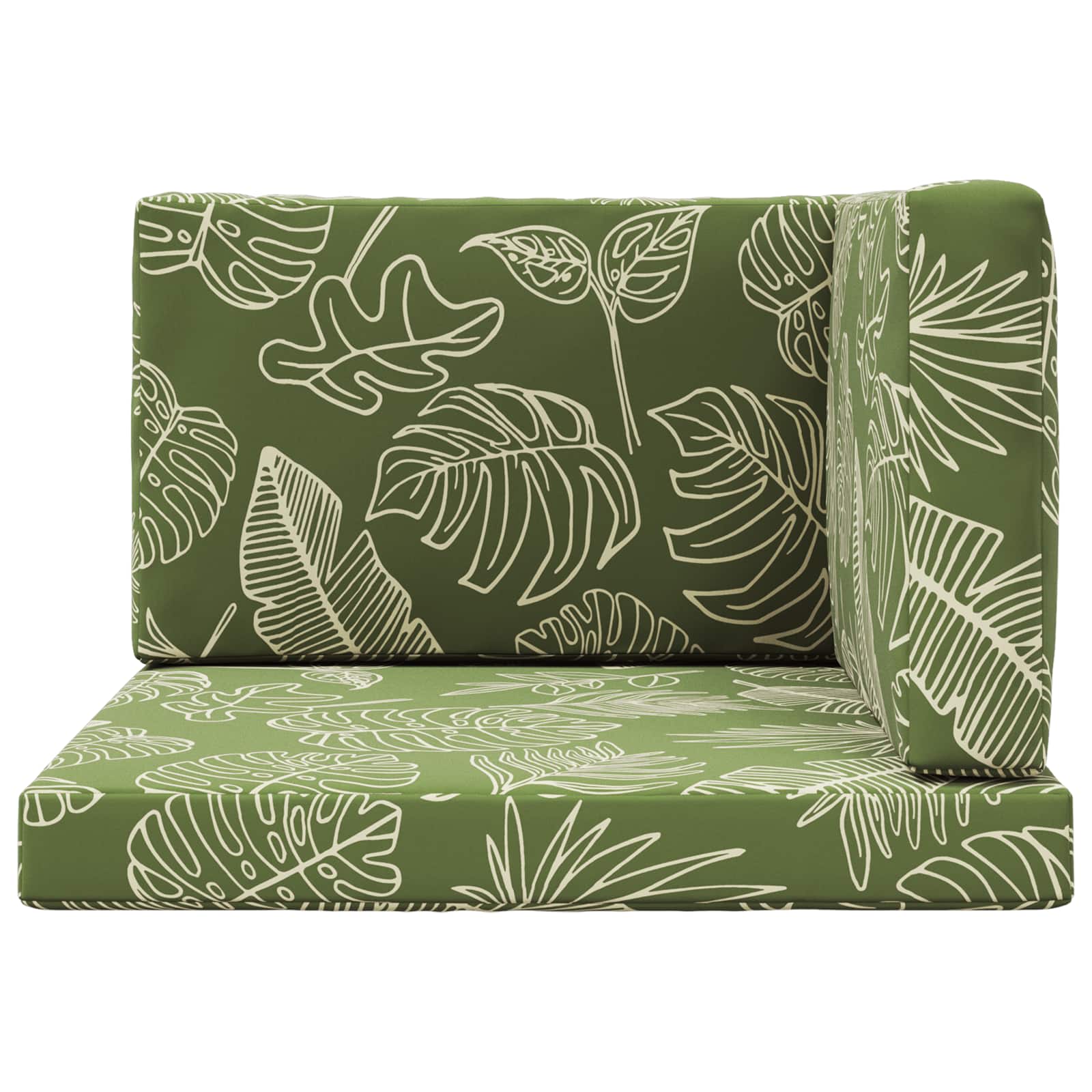 Buiten bankkussen 3 pcs Bladontwerp Polyester