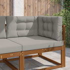 Buiten bankkussenset 3-delig grijs polyester 80x80x8 cm