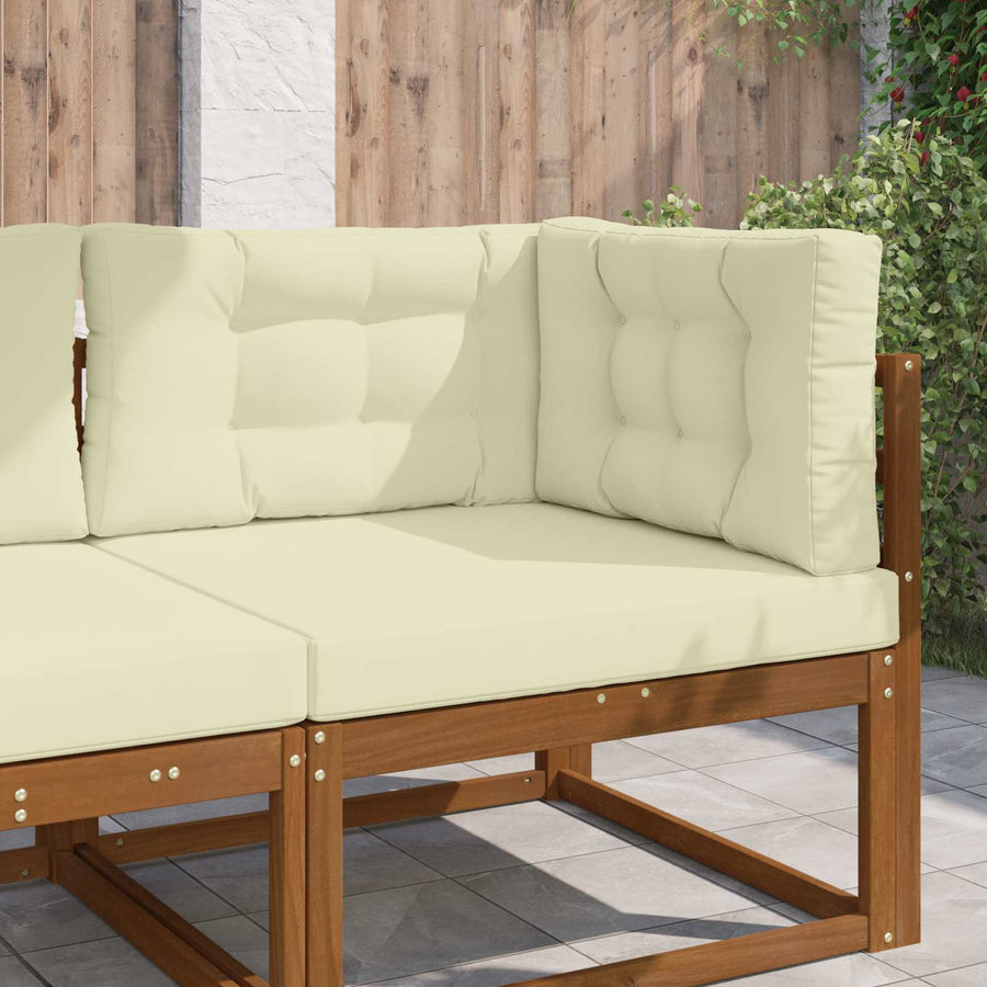 Buiten bankkussen 3 pcs Crème Polyester