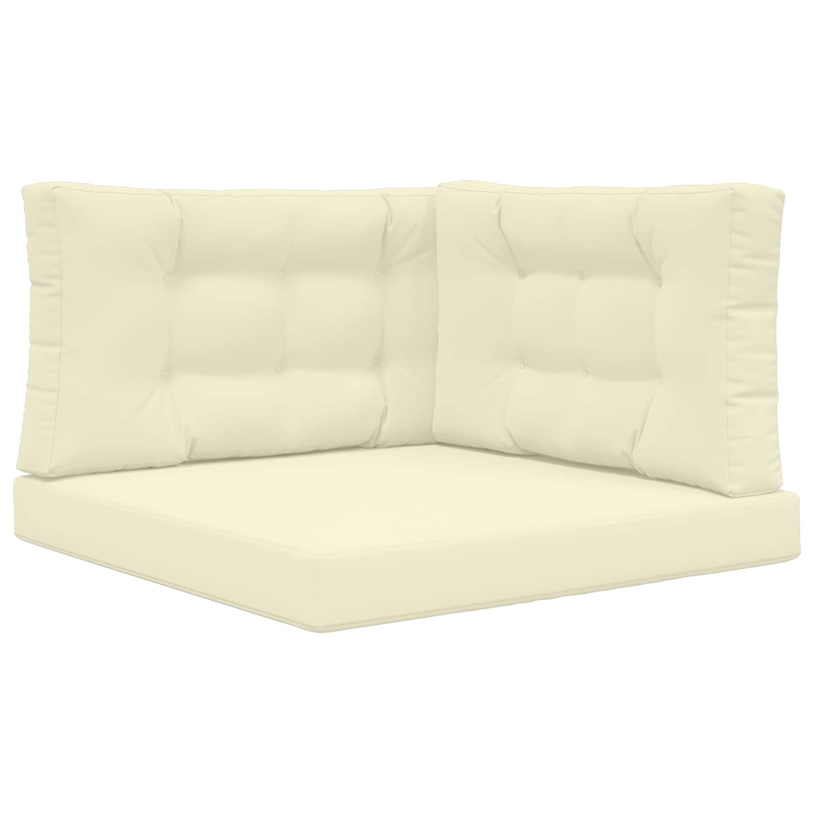 Buiten bankkussen 3 pcs Crème Polyester