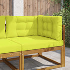Buiten bankkussen set groen polyester 80x80x8 cm
