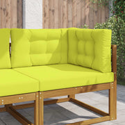 Buiten bankkussen set groen polyester 80x80x8 cm