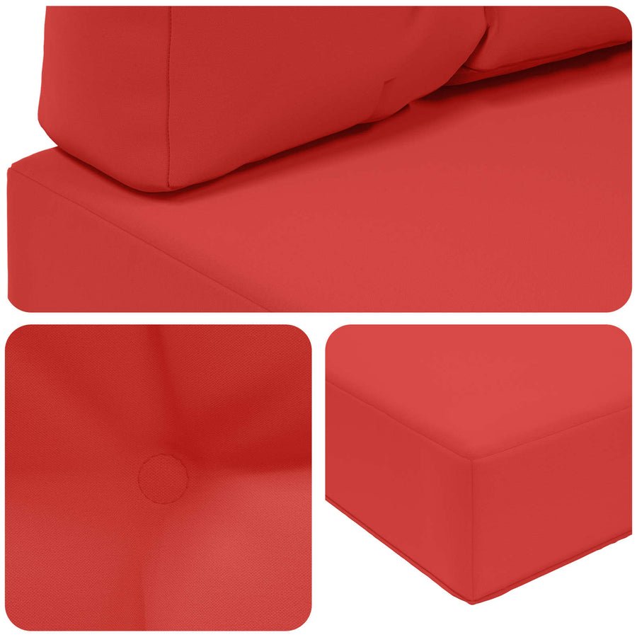 Buiten bankkussen 3 pcs Rood Polyester