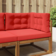 Buitenbankkussen set 3 stuks rood polyester 80x80x8 cm
