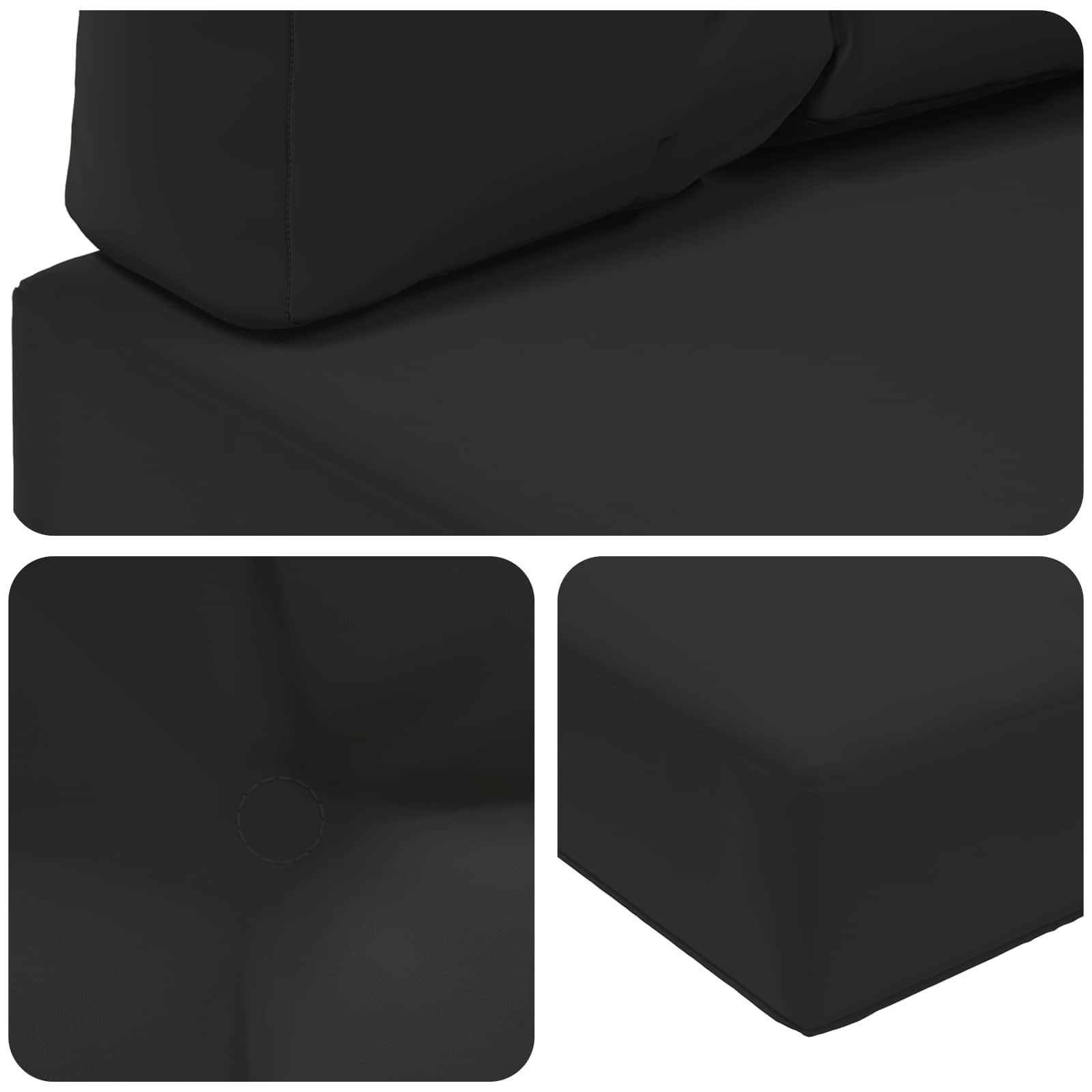 Buiten bankkussen 3 pcs Zwart Polyester