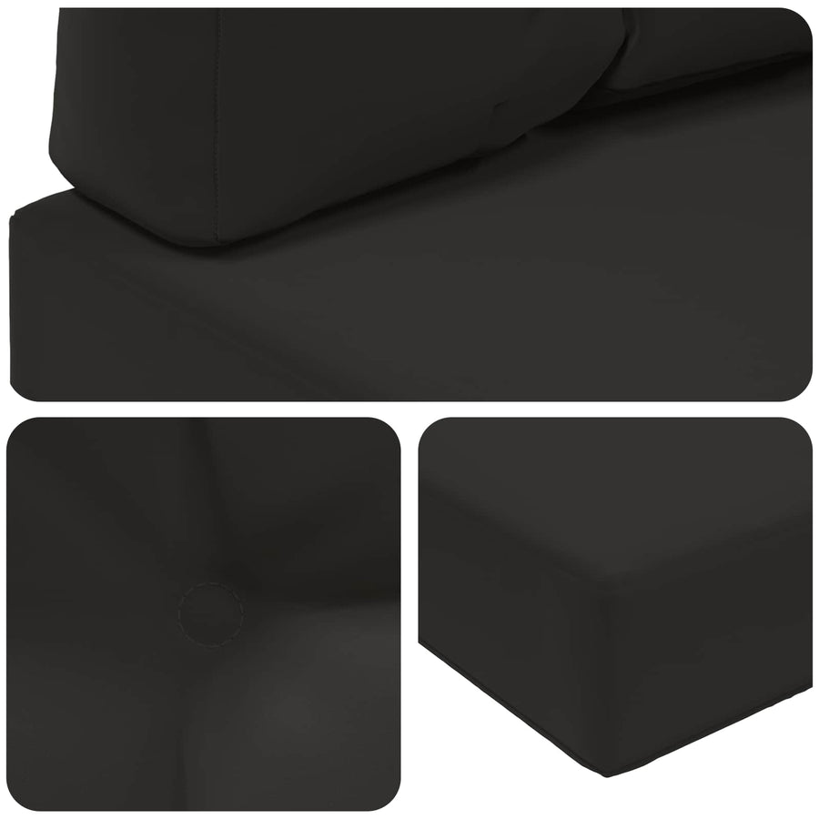 Buiten bankkussen 3 pcs Zwart Polyester